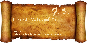 Flesch Valdemár névjegykártya